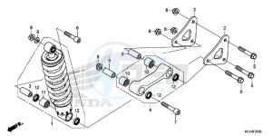 CBR500RAF CBR500R UK - (E) drawing REAR CUSHION