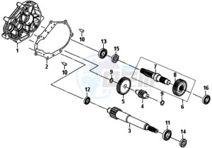 SYMPHONY ST 50 L5-L6 drawing MISSION CASE - DRIVE SHAFT