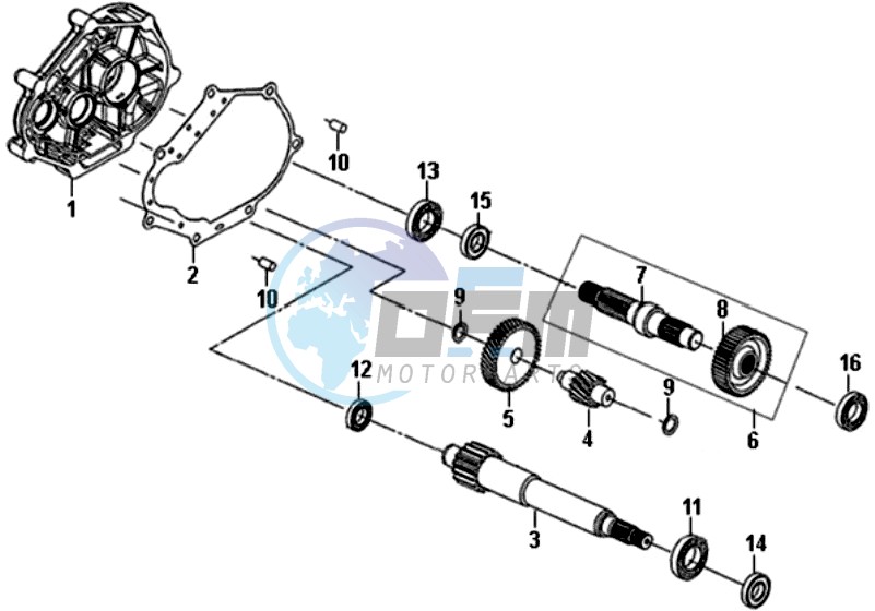 MISSION CASE - DRIVE SHAFT