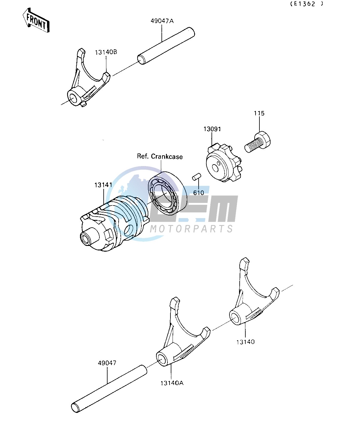 GEAR CHANGE DRUM_SHIFT FORK-- S- -