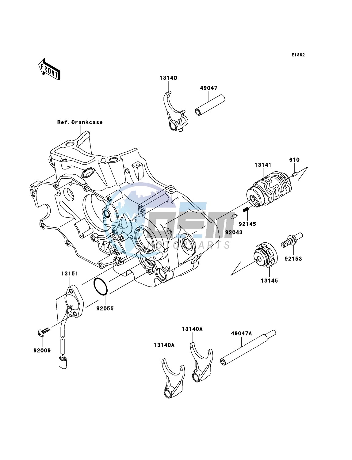 Gear Change Drum/Shift Fork(s)