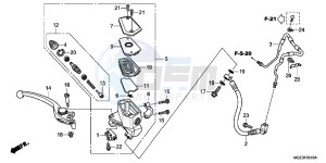 VFR1200FD VFR1200F UK - (E) drawing FR. BRAKE MASTER CYLINDER