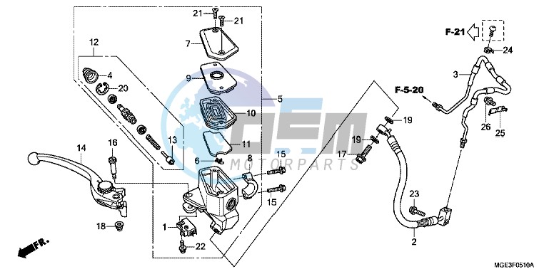 FR. BRAKE MASTER CYLINDER