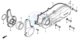 FES250 FORESIGHT drawing LEFT CRANKCASE COVER