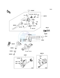 ZZR600 ZX600-E13H GB XX (EU ME A(FRICA) drawing Handlebar