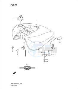 VLR1800 drawing FUEL TANK (VLR1800TL1 E19)