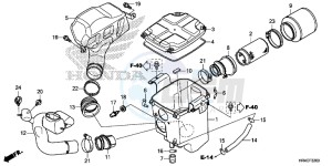 TRX500FM1H TRX500 ED drawing AIR CLEANER