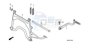 SCV100F9 Australia - (U) drawing KICK STARTER ARM/STAND