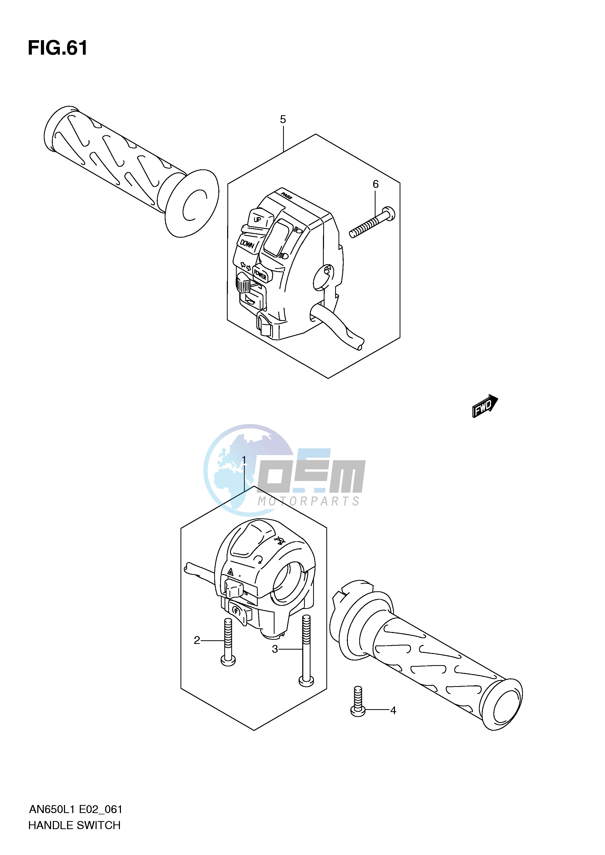 HANDLE SWITCH (AN650L1 E19)