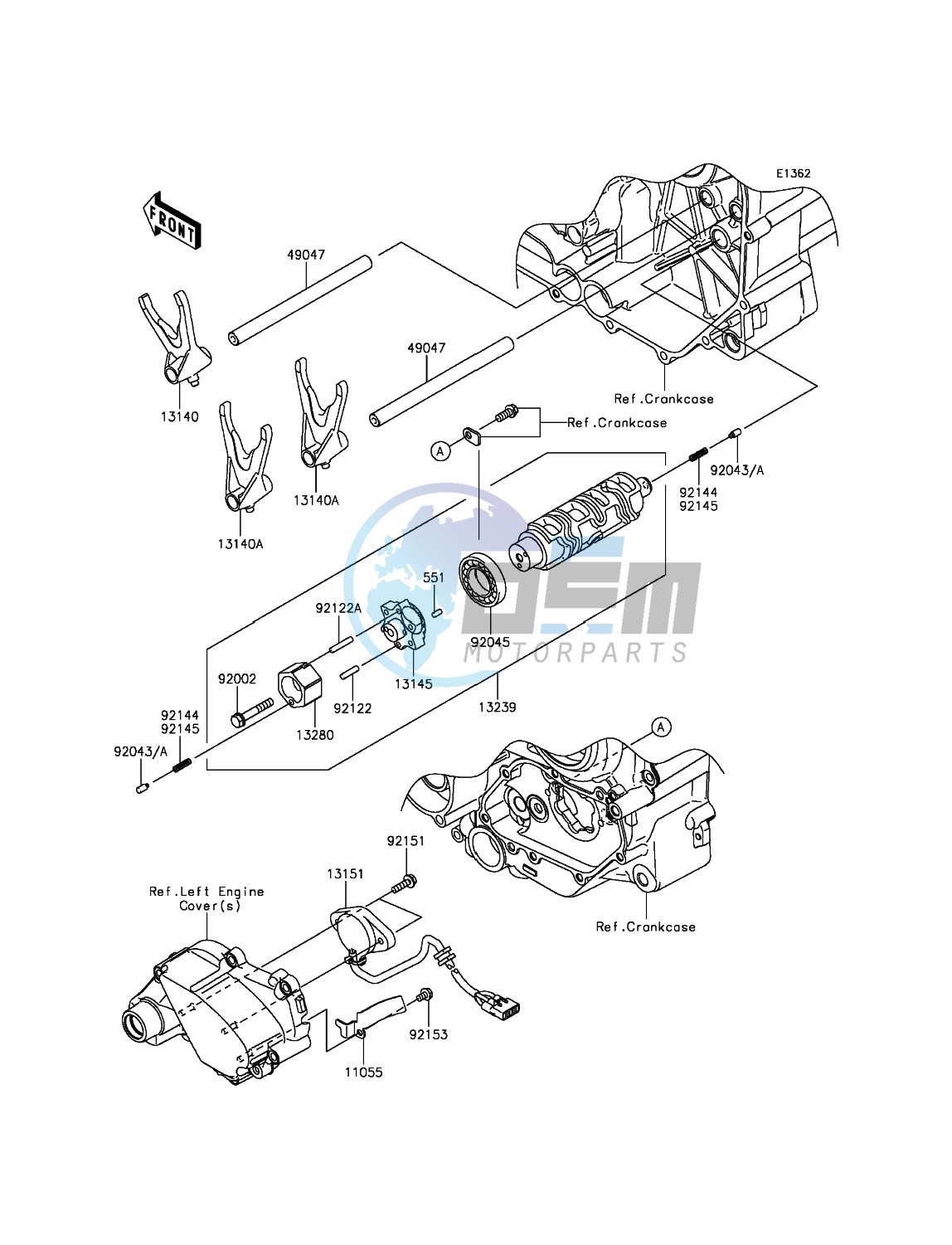 Gear Change Drum/Shift Fork(s)