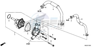 CB500FAF CB500F UK - (E) drawing WATER PUMP