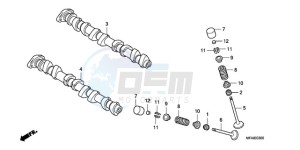 CBF1000A9 UK - (E / ABS MKH) drawing CAMSHAFT/VALVE