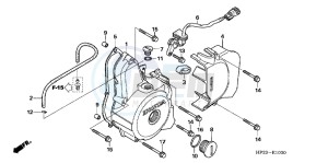 TRX90XE TRX90 Europe Direct - (ED) drawing LEFT CRANKCASE COVER