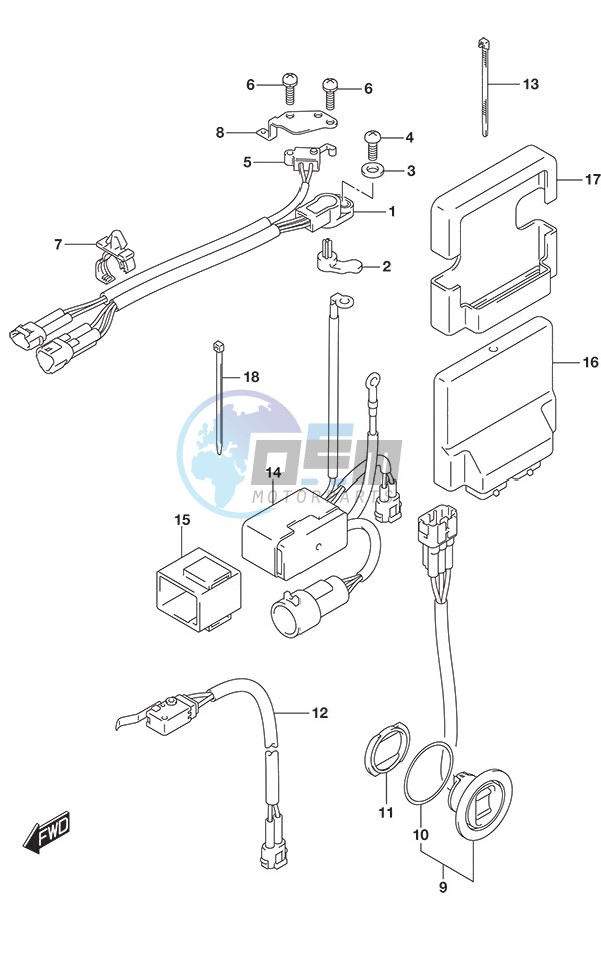 PTT Switch/Engine Control Unit