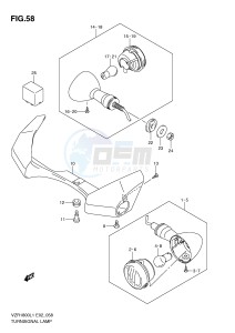 VZR1800 (E2) INTRUDER drawing TURNSIGNAL LAMP (VZR1800L1 E19)