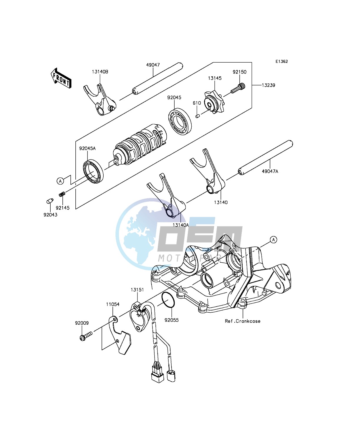 Gear Change Drum/Shift Fork(s)