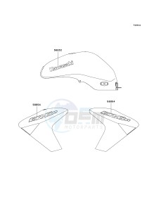 ER 650 A [ER-6N (EUROPEAN] (A6S-A8F) A8F drawing DECALS-- BLUE- --- BLACK- --- A8F- -