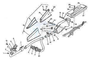 ELEFANT 750 drawing EXHAUST SYSTEM