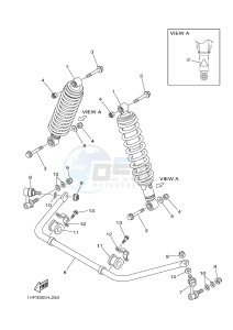 YFM550FWA YFM550DF GRIZZLY 550 (1NPF) drawing REAR SUSPENSION