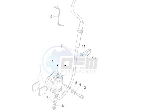 Liberty 50 4T PTT NEXIVE drawing Brakes pipes - Calipers