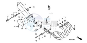 CBF600NA9 France - (F / ABS CMF) drawing EXHAUST MUFFLER