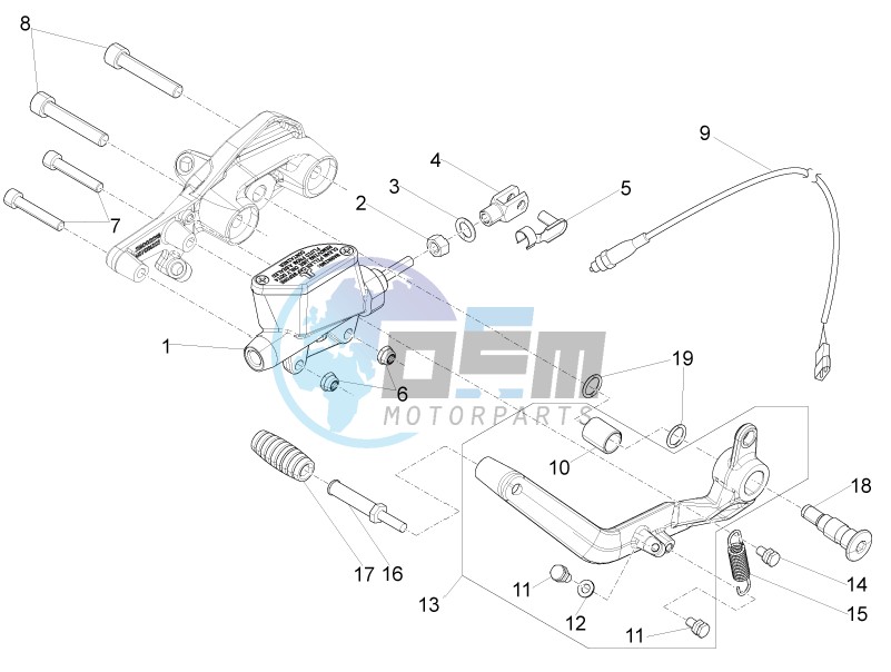 Rear master cylinder