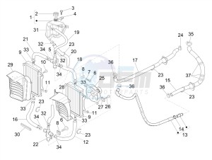 GTV 300 HPE SEI GIORNI IE E4 ABS (APAC) drawing Cooling system