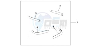 GL1800A Australia - (U) drawing CHROME SADDLEBAG