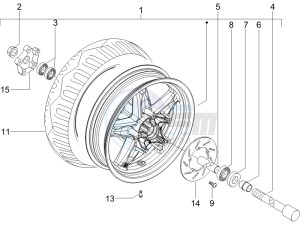 X Evo 250 Euro 3 (UK) UK drawing Front wheel