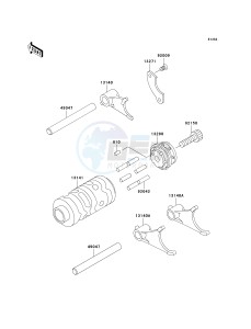 KX 65 A [KX65] (A1-A5) [KX65] drawing GEAR CHANGE DRUM_SHIFT FORK-- S- -