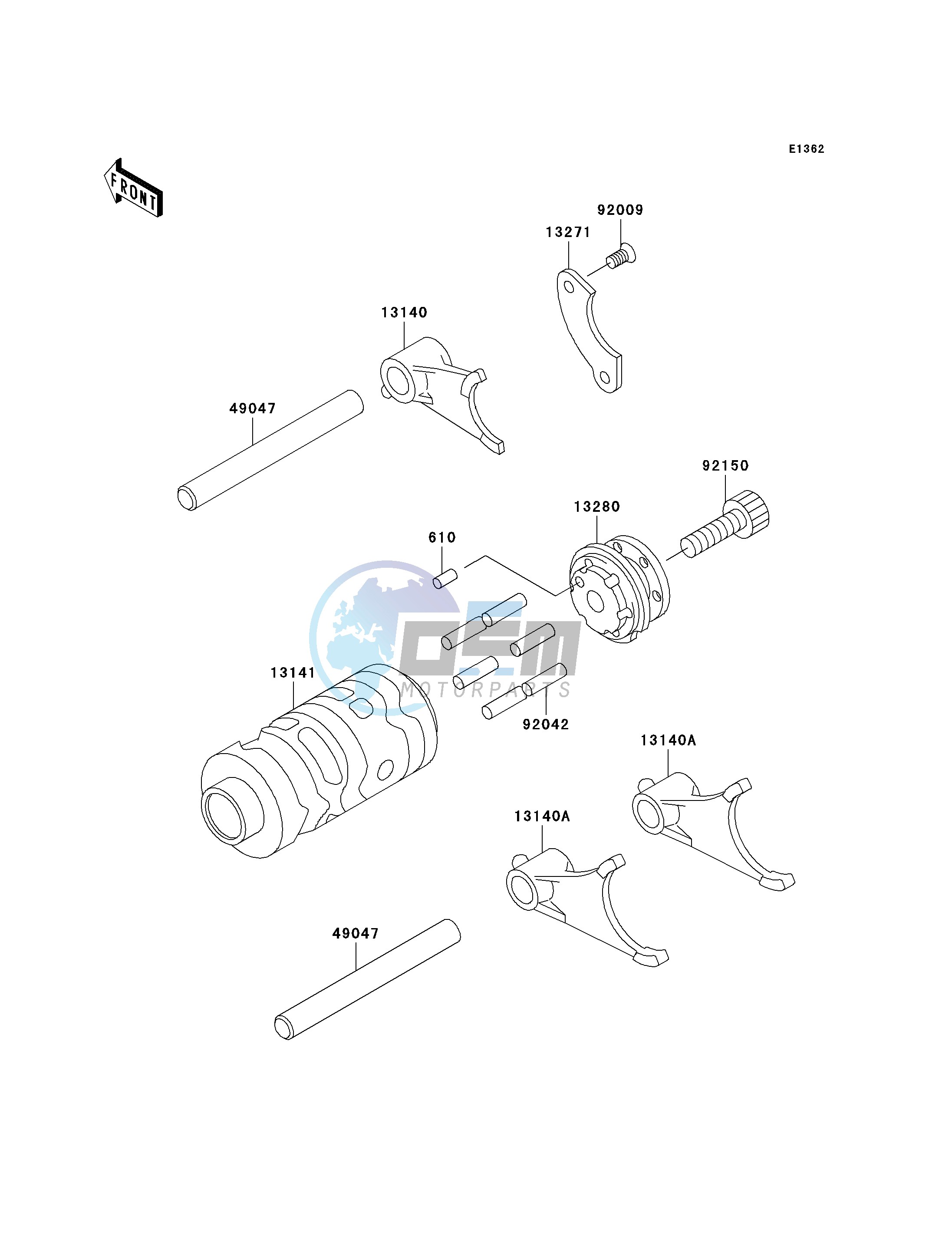 GEAR CHANGE DRUM_SHIFT FORK-- S- -