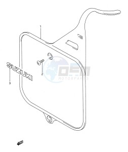 RM250 (E28) drawing FRONT NUMBER PLATE (MODEL N)