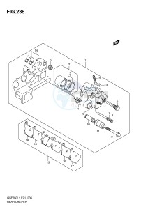 GSF650 (E21) Bandit drawing REAR CALIPER (GSF650SUL1 E21)