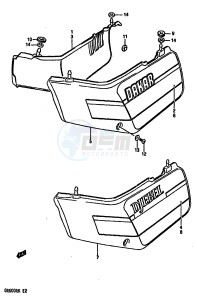 DR600R (E2) drawing FRAME COVER (MODEL G)