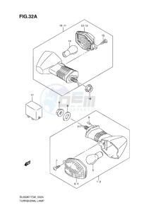 DL650 ABS V-STROM EU-UK drawing TURNSIGNAL LAMP