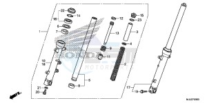 NC750SAF NC750S 4ED - (4ED) drawing FRONT FORK