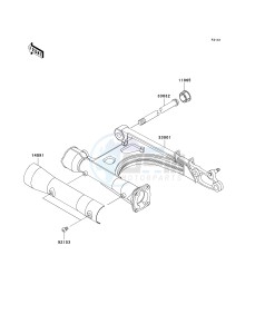 VN 1500 P [VULCAN 1500 MEAN STREAK] (P1-P2) [VULCAN 1500 MEAN STREAK] drawing SWINGARM