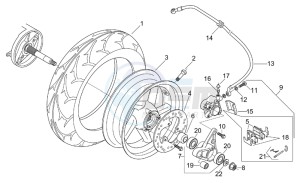 Leonardo 125-150 drawing Rear Wheel