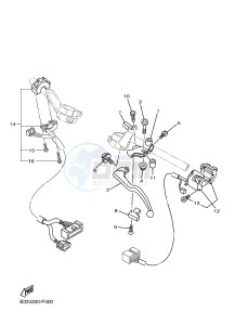 XVS950CR XVS950 ABS XV950 RACER (B334) drawing HANDLE SWITCH & LEVER