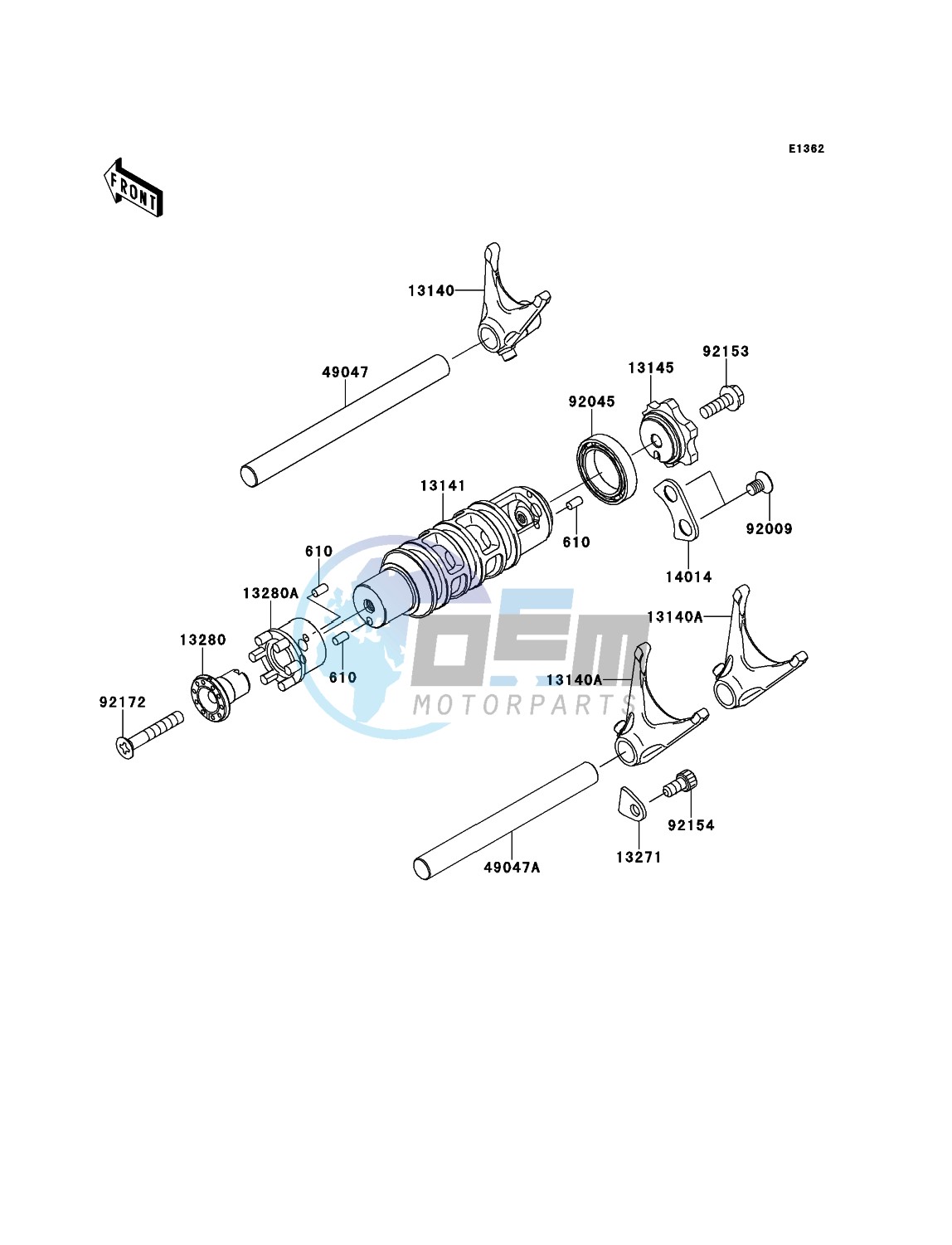 Gear Change Drum/Shift Fork(s)