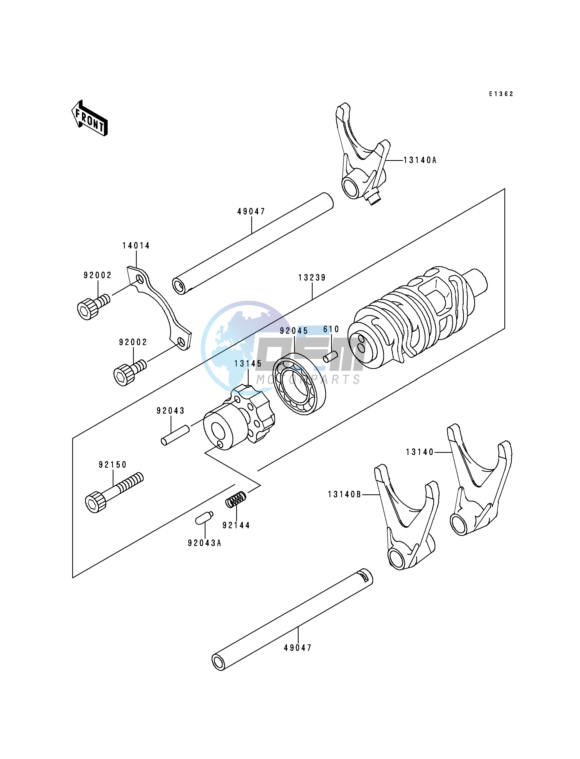 GEAR CHANGE DRUM_SHIFT FORK-- S- -