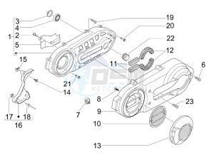 Beverly 400 ie Tourer e3 drawing Crankcase cover - Crankcase cooling