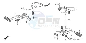 CB600F9 U / ABS ST drawing PEDAL