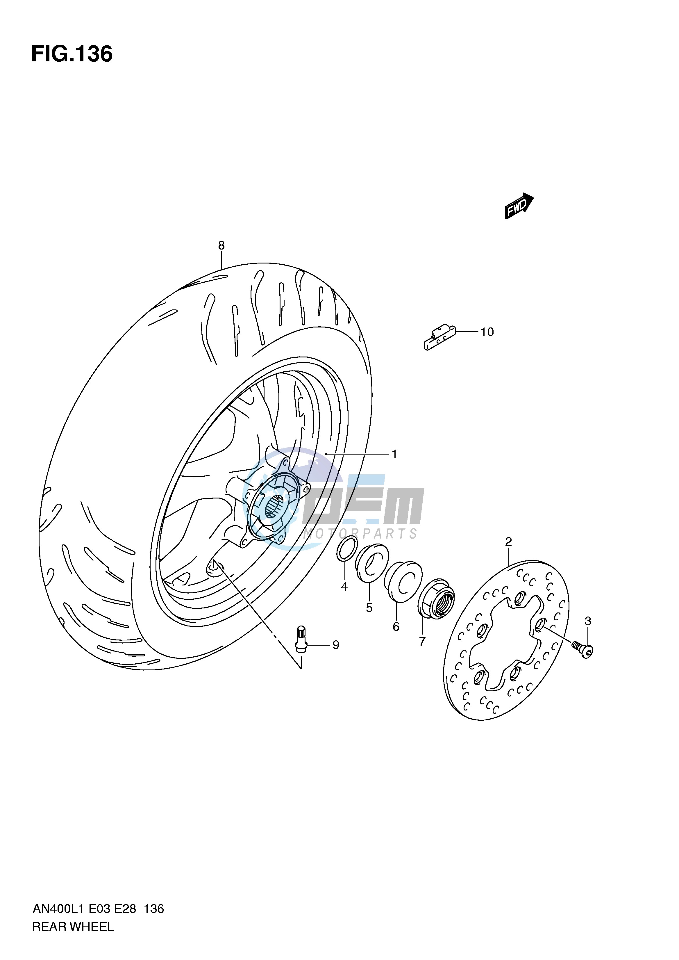 REAR WHEEL (AN400L1 E33)