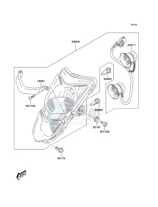 KFX400 KSF400A6F EU drawing Headlight(s)