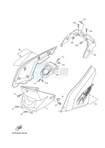 YW125 YW125CB (37D5) drawing SIDE COVER