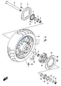 DL1000A drawing REAR WHEEL (DL1000AL8 E21)