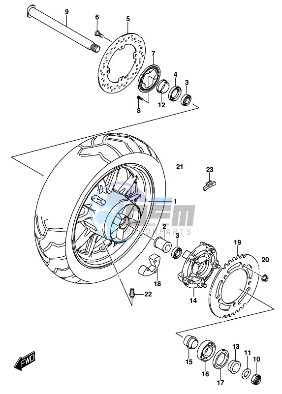 REAR WHEEL (DL1000AL8 E21)