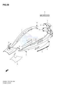 AN400 (E3-E28) Burgman drawing FRAME COVER (AN400L1 E3)