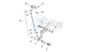 Stelvio 1200 8V STD - NTX drawing Gear lever